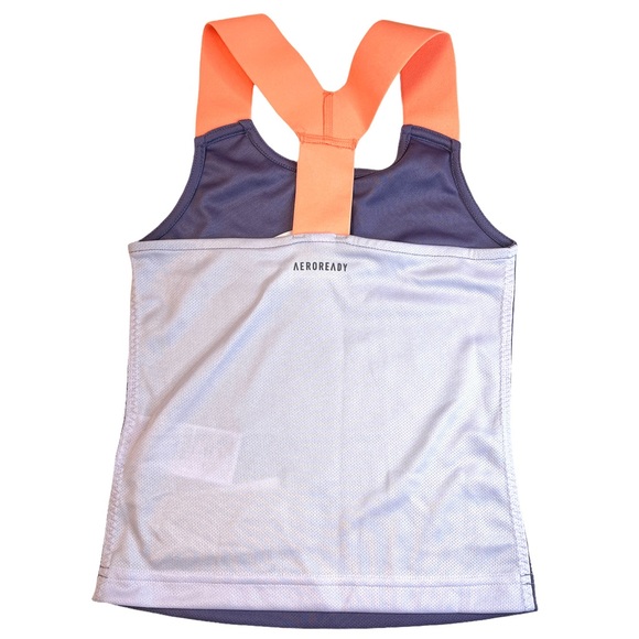 Adidas Girls Y-Tank Top AEROREADY Purple Orange Size Size XS - Picture 5 of 9